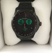 Gucci G Timeless Quartz Black Dial Black Steel Strap Watch for Men - YA126270