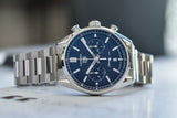 Tag Heuer Carrera Chronograph Blue Dial Silver Steel Strap Watch for Men - CBN2011.BA0642