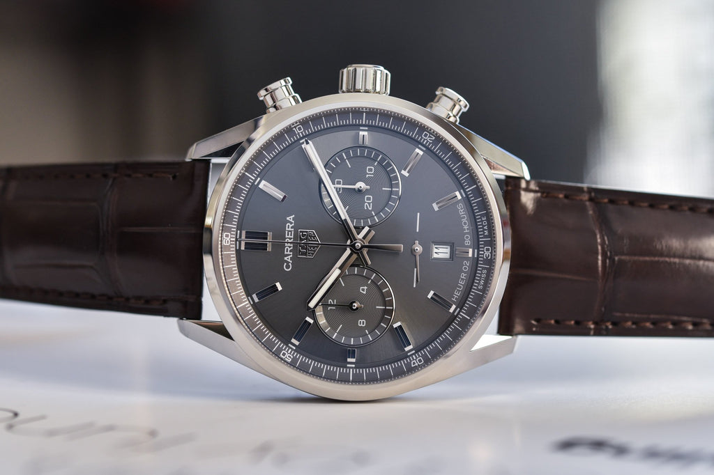 TAG Heuer Carrera Chronograph Watch Leather Strap