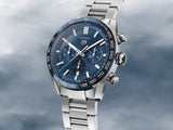 Tag Heuer Carrera Chronograph Blue Dial Silver Steel Strap Watch for Men - CBN2A1A.BA0643