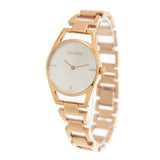 Calvin Klein Dainty Diamonds Silver Dial Rose Gold Steel Strap Watch for Women - K7L2364T