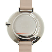 Calvin Klein Rise White Beige Dial Beige Leather Strap Watch for Women - K7A231XH