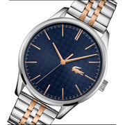 Lacoste Vienna Blue Dial Two Tone Steel Strap Watch for Men - 2011048