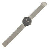Calvin Klein High Noon Black Dial Silver Mesh Bracelet Watch for Men - K8M21121