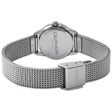 Calvin Klein Minimal Grey Dial Silver Mesh Bracelet Watch for Women - K3M2312X