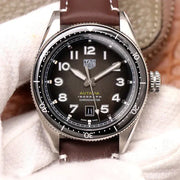 Tag Heuer Autavia Automatic Grey Dial Brown Leather Strap Watch for Men - WBE5114.FC8266