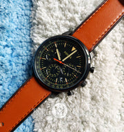Fossil Goodwin Luggage Chronograph Black Dial Brown Leather Strap Watch for Men - FS5501