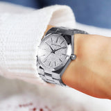 Michael Kors Channing Three Hand Silver Dial Silver Steel Strap Watch For Women - MK6626