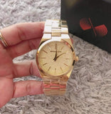 Michael Kors Channing Quartz Gold Dial Gold Steel Strap Watch For Women - MK6623