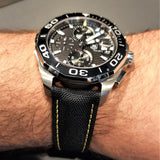 Tag Heuer Aquaracer Jam Tangan Chronograph Otomatis Black Dial Black Nylon Strap untuk Pria - CAY211A.FC6361