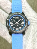 Breitling Endurance Pro Black Dial Light Blue Rubber Strap Watch for Men - X82310281B1S1