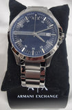 Armani Exchange Hampton Chronograph Blue Dial Silver Steel Strap Watch For Men - AX2132