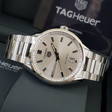 Tag Heuer Carrera Date Silver Dial Silver Steel Strap Watch for Women - WBN2111.BA0639