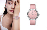 IWC Portofino Automatic Pink Dial Pink Leather Strap Watch for Women - IW357417