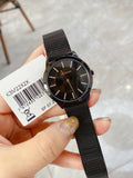 Calvin Klein Minimal Diamonds Black Dial Black Mesh Bracelet Watch for Women - K3M22X2X