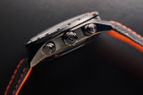 Tag Heuer Carrera Chronograph Porsche Orange Racing 44mm Black Dial Black Nylon Strap Watch for Men - CBN2A1M.FC6526