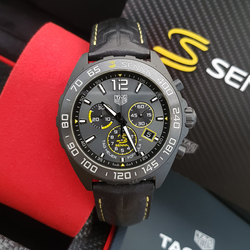 Tag Heuer Formula 1 X Senna Chronograph Quartz Grey Dial Men's Watch  CAZ101AJ-FC6487 CAZ101AJ.FC6487 - Watches, Formula 1 Senna Edition -  Jomashop