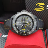 Tag Heuer Formula 1 Chronograph Senna Black Dial Black Leather Strap Watch for Men - CAZ101AJ.FC6487