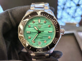 Tag Heuer Aquaracer Professional 300 Automatic Diamonds Green Dial Silver Steel Strap Watch for Women - WBP231K.BA0618
