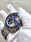 Tag Heuer Formula 1 Gulf Chronograph Blue Dial Silver Steel Strap Watch for Men - CAZ101AT.BA0842