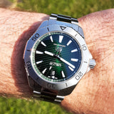 Tag Heuer Aquaracer Professional 200 Automatic Green Dial Silver Steel Strap Watch for Men - WBP2115.BA0627