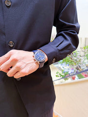 Tag Heuer Carrera Chronograph Blue Dial Blue Leather Strap Watch for Men - CBS2212.FC6535
