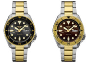 Seiko 5 Sports Automatic Brown Dial Two Tone Steel Strap Watch For Men - SRPK24