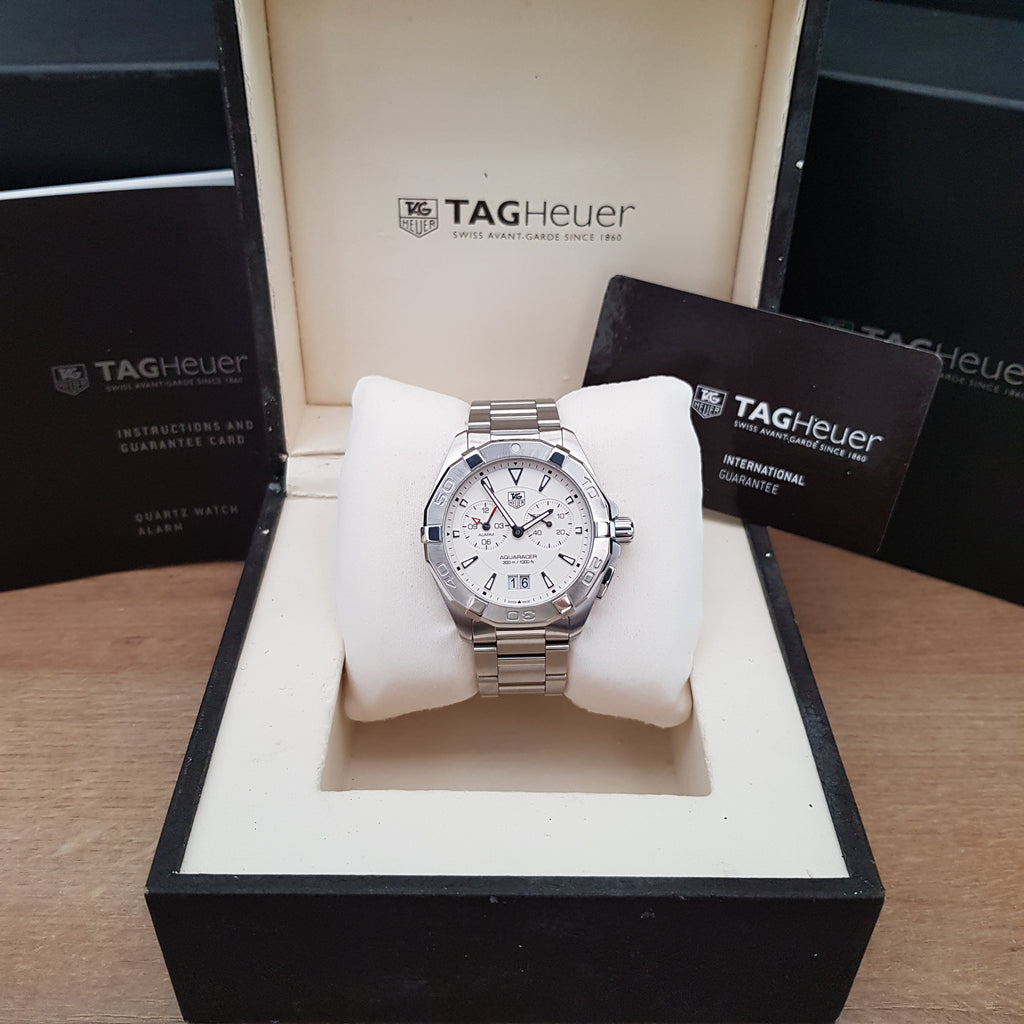 Tag Heuer Aquaracer White Dial Watch for Men