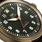 IWC Pilot's Watch Automatic Spitfire Green Dial Brown Leather Strap Watch for Men - IW326802