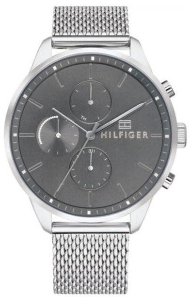 【公式】 Grey Quartz Chase Hilfiger Tommy Dial Bracelet Mesh Silver アイドルグッズ