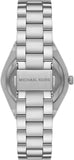 Michael Kors Lennox Three Hand Silver Dial Silver Steel Strap Watch For Women - MK7393