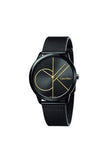 Calvin Klein Minimal Black Dial Black Mesh Bracelet Watch for Men - K3M214X1