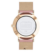 Coach Perry Silver Dial Pink Leather Strap Watch For Women - 14503325