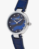 Coach Park Navy Blue Dial Navy Blue Leather Strap Watch for Women - 14503535