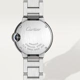 Cartier Ballon Bleu de Cartier Diamonds Silver Dial Silver Steel Strap Watch for Women - WE902073