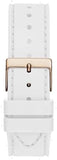 Guess Sport Multifunction Crystals Rose Gold Dial White Rubber Strap Watch For Women - GW0439L3