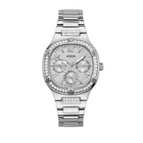 Guess Duchess Quartz Silver Dial Silver Steel Strap Watch For Women - GW0558L1