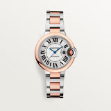 Cartier Ballon Bleu de Cartier Silver Dial Two Tone Steel Strap Watch for Women - W2BB0032