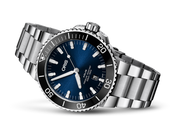 Oris Aquis Date Blue Dial Silver Steel Strap Watch for Men - 0173377304135-0782405PEB