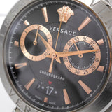 Versace Aion Chronograph Black Dial Silver Steel Strap Watch For Men - VE1D01019