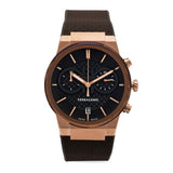 Salvatore Ferragamo Sapphire Chrono Brown Dial Brown Rubber Strap Watch for Men - SFME01023