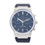 Salvatore Ferragamo Sapphire Chrono Blue Dial Blue Rubber Strap Watch for Men - SFME00923