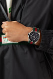 Gucci Dive Black Dial Red & Green Nylon Strap Watch For Men - YA136209