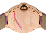 Cartier Ballon Bleu Diamonds White Dial Pink Leather Strap Watch for Women - WE902050