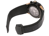 Tag Heuer Carrera Automatic Chronograph Steel & Gold Dial Black Leather Strap Watch for Men - CBG2050.FC6426