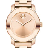 Movado Bold Rose Gold Dial Rose Gold Steel Strap Watch for Women - 3600342