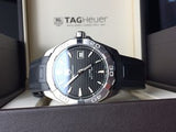 Tag Heuer Aquaracer Caliber 5 Automatic Black Dial Black Rubber Strap Watch for Men - WAY2113.FT8021