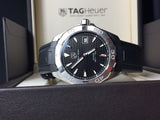 Tag Heuer Aquaracer Caliber 5 Automatic Black Dial Black Rubber Strap Watch for Men - WAY2113.FT8021