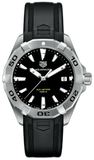 Tag Heuer Aquaracer Quartz Black Dial Black Rubber Strap Watch for Men -  WBD1110.FT8021