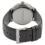 Calvin Klein High Noon Quartz White Dial Black Leather Strap Watch for Men - K8M211C6